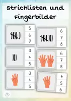 Vorschau - Spiele - Klammerkarten – Blitzblick und Mengenstrukturierung im Zahlenraum bis 10 - für die Freiarbeit - Seite 1
