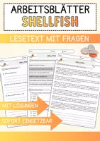 Vorschau - Arbeitsblätter - Shellfish Food Englisch Lesetext mit Richtig Falsch-, Multiple-Choice- und Offenen Fragen (Englisch Arbeitsblatt) - Deckblatt