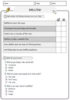Vorschau - Arbeitsblätter - Shellfish Food Englisch Lesetext mit Richtig Falsch-, Multiple-Choice- und Offenen Fragen (Englisch Arbeitsblatt) - Seite 2