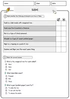 Vorschau - Arbeitsblätter - Sushi Food Englisch Lesetext mit Richtig Falsch-, Multiple-Choice- und Offenen Fragen (Englisch Arbeitsblatt) - Seite 2