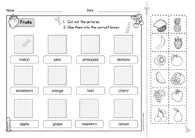 anteprima - Esercizi - English - Fruits (Bundle: worksheets, flashcards, mini picture dictionary) - Pagina 3