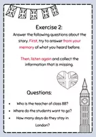 Vorschau - Arbeitsblätter - Listening comprehension: Our class trip to London (1) - Seite 3