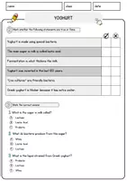 Vorschau - Arbeitsblätter - Yoghurt Food Englisch Lesetext mit Richtig Falsch-, Multiple-Choice- und Offenen Fragen (Englisch Arbeitsblatt) - Seite 2