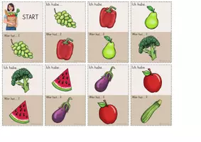 Vorschau - Stundenentwürfe - gesunde Ernährung - Materialpaket (Obst & Gemüse, Ernährungstagebuch, Spiel) - Seite 1