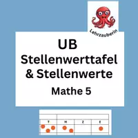 Vorschau - Stundenentwürfe - Stellenwerttabelle handlungsorientiert I Mathe 5 - Deckblatt