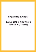 Vista previa - Tarjetas / Manipulativos - PAST SIMPLE Speaking cards - Tarjetas de conversación Inglés Primaria - página 1
