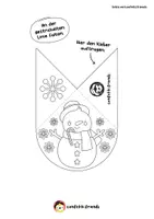 Vorschau - Mal- und Bastelvorlagen - Lesezeichen Ecke – Schneemann - Seite 1