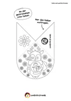Vorschau - Mal- und Bastelvorlagen - Lesezeichen Ecke – Rentier mit Schneekugel - Seite 1