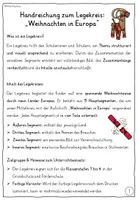 Vorschau - Mal- und Bastelvorlagen - Weihnachtsbräuche in Europa LEGEKREIS Klasse 1-4 (Weihnachten in anderen Ländern) - Seite 1