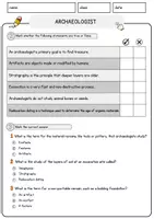 Vorschau - Arbeitsblätter - Archaeologist Jobs Englisch Leseverstehen mit Richtig-Falsch-, Multiple-Choice- und Offenen Fragen (Englisch Arbeitsblatt) - Seite 2