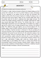 Vorschau - Arbeitsblätter - Architect Jobs Englisch Leseverstehen mit Richtig-Falsch-, Multiple-Choice- und Offenen Fragen (Englisch Arbeitsblatt) - Seite 1