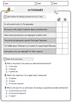 Vorschau - Arbeitsblätter - Astronomer Jobs Englisch Leseverstehen mit Richtig-Falsch-, Multiple-Choice- und Offenen Fragen (Englisch Arbeitsblatt) - Seite 2