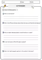 Vorschau - Arbeitsblätter - Astronomer Jobs Englisch Leseverstehen mit Richtig-Falsch-, Multiple-Choice- und Offenen Fragen (Englisch Arbeitsblatt) - Seite 3