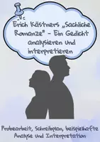 Vorschau - Arbeitsblätter - Materialpaket - Erich Kästner: ,‚Sachliche Romanze” – Schritt für Schritt ein Gedicht verstehen und untersuche - Seite 1