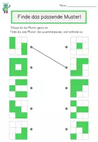 Vorschau - Stationenlernen - Geometrische Grundlagen: Logische Muster verbinden & zeichnen | Differenziert | Klasse 1-2 - Seite 1