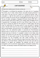 Vorschau - Arbeitsblätter - Cartographer Jobs Englisch Leseverstehen mit Richtig-Falsch-, Multiple-Choice- und Offenen Fragen (Englisch Arbeitsblatt) - Seite 1