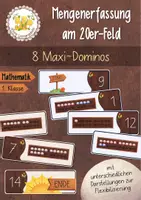 Vorschau - Unterrichtsreihen - Mengenerfassung am 20er-Feld - 8 Maxi-Dominos - 1. Klasse - Deckblatt