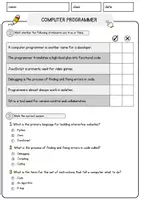 Vorschau - Arbeitsblätter - Computer Programmer Jobs Englisch Leseverstehen mit Richtig-Falsch-, Multiple-Choice- und Offenen Fragen (Englisch Arbeitsblatt) - Seite 2
