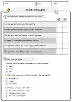 Vorschau - Arbeitsblätter - Crane Operator Jobs Englisch Leseverstehen mit Richtig-Falsch-, Multiple-Choice- und Offenen Fragen (Englisch Arbeitsblatt) - Seite 2
