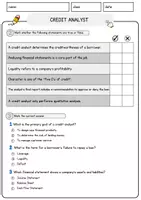 Vorschau - Arbeitsblätter - Credit Analyst Jobs Englisch Leseverstehen mit Richtig-Falsch-, Multiple-Choice- und Offenen Fragen (Englisch Arbeitsblatt) - Seite 2