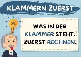 Vorschau - Merkblätter - Plakate Rechenregeln - Seite 1