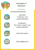 Vorschau - Arbeitsblätter - Kompass 4 Deutsch Übungsarbeit - lange Texte - Seite 1