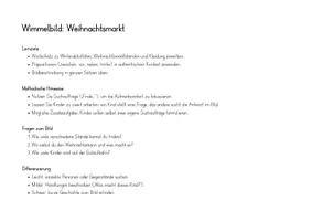 Vorschau - Arbeitsblätter - Wimmelbild Weihnachtsmarkt/Weihnachten mit Differenzierung/Suchaufträgen - Seite 2