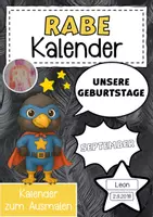 Vorschau - Anderer Materialtyp - Rabenklasse Geburtstagskalender im Superheldenstil - Deckblatt