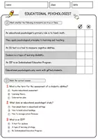 Vorschau - Arbeitsblätter - Educational Psychologist Jobs Englisch Leseverstehen mit Richtig-Falsch-, Multiple-Choice- und Offenen Fragen (Englisch Arbeitsblatt) - Seite 2