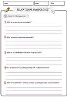 Vorschau - Arbeitsblätter - Educational Psychologist Jobs Englisch Leseverstehen mit Richtig-Falsch-, Multiple-Choice- und Offenen Fragen (Englisch Arbeitsblatt) - Seite 3