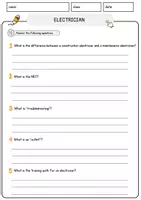 Vorschau - Arbeitsblätter - Electrician Jobs Englisch Leseverstehen mit Richtig-Falsch-, Multiple-Choice- und Offenen Fragen (Englisch Arbeitsblatt) - Seite 3
