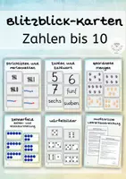 Vorschau - Stundenentwürfe - Blitzblick-Karten – Zahlen bis 10 mit ausführlicher Lehrerhandreichung - Deckblatt