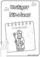 Vorschau - Mal- und Bastelvorlagen - Mandala Malbuch: „Die Legende des Heiligen Nikolaus“ - Seite 1