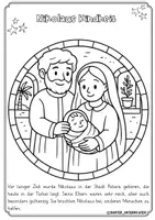 Vorschau - Mal- und Bastelvorlagen - Mandala Malbuch: „Die Legende des Heiligen Nikolaus“ - Seite 2