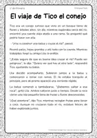 Vista previa - Hojas de trabajo - Texto con actividades de comprensión para de 1º de Primaria - página 1