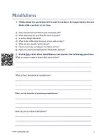 Aperçu - Préparation de séance / Séance complète - Mindfulness Activity Sheet/ Lesson Plan - Page 1