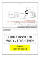 Vorschau - Aufgabenkarten - Terme addieren und subtrahieren - Domino mit Lösungen - Seite 2