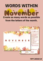 Aperçu - Jeux - Words within- novembre /// Jeu FLE - Page de couverture