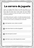Vista previa - Hojas de trabajo - Texto breve y ejercicios para 2º Primaria - página 1