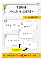 Vorschau - Fördermaterial/Inklusion - Terme multiplizieren (Terme vereinfachen, Freiarbeitsmaterial) - Deckblatt