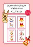 Vorschau - Spiele - Paare finden Weihnachten XXL , extra große Karten 13x13cm - Deckblatt