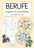 Vorschau - Arbeitsblätter - Berufe: Legekreis & Arbeitsblätter (2./3. Klasse) - Deckblatt
