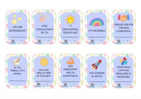 Vista previa - Refuerzo / NEE / Materiales de apoyo - Tarjetas refuerzo positivo - Motiva la autoestima CATALÁN - Portada