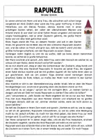 Vorschau - Arbeitsblätter - Rapunzel: Erarbeitung eines Märchens - Seite 1