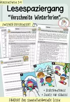 Vorschau - Arbeitsblätter - Lesespaziergang - "Verschneite Winterferien" I Kl. 3/4 - Deckblatt
