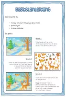 Vorschau - Mal- und Bastelvorlagen - Kunst - Meine Winterwelt. Collage Bastelset für kreativen Kunstunterricht im Winter und zu Weihnachten #Silvesterknaller25 #rabattraketenzusalevester25 - Seite 1
