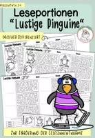 Vorschau - Arbeitsblätter - Leseportionen - "Lustige Pinguine" I Kl. 3+4 - Deckblatt
