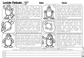 Vorschau - Arbeitsblätter - Leseportionen - "Lustige Pinguine" I Kl. 3+4 - Seite 2