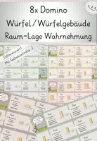 Vorschau - Unterrichtsreihen - Großes Würfelgebäude Freiarbeits-Materialpaket!! 105 Klammerkarten, 15 Dominos, 3 Bingos, 3-fach differenziert, Klasse 1-4, Growing Bundle! - Seite 1
