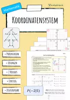 Vorschau - Arbeitsblätter - Koordinatensystem (rationale Zahlen) - Deckblatt